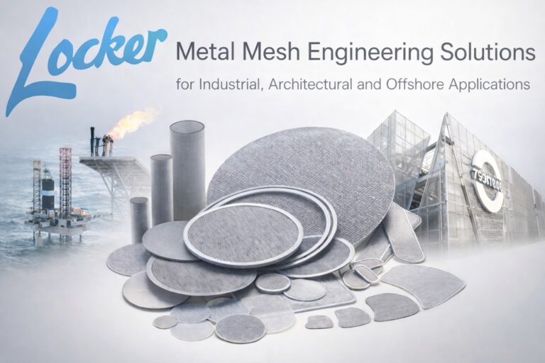 Metal mesh for industrial, architectural and offshore heatshielding applications