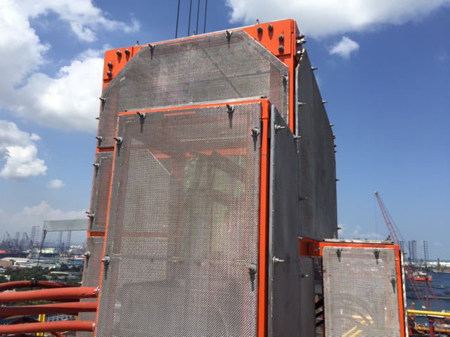 Locker Radiant Heatshielding protecting staff and equipment from radiated heat