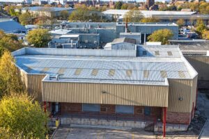 An aerial view of Locker's new facility